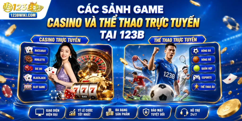 123B có kho game đa dạng đến từ nhà cung cấp uy tín